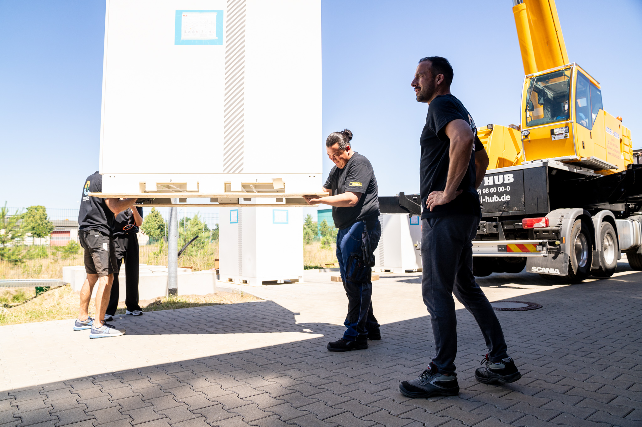 Photovoltaic modules installed on factory roof. 1,420 Trina Solar Vertex S modules covering 6,000 m²
