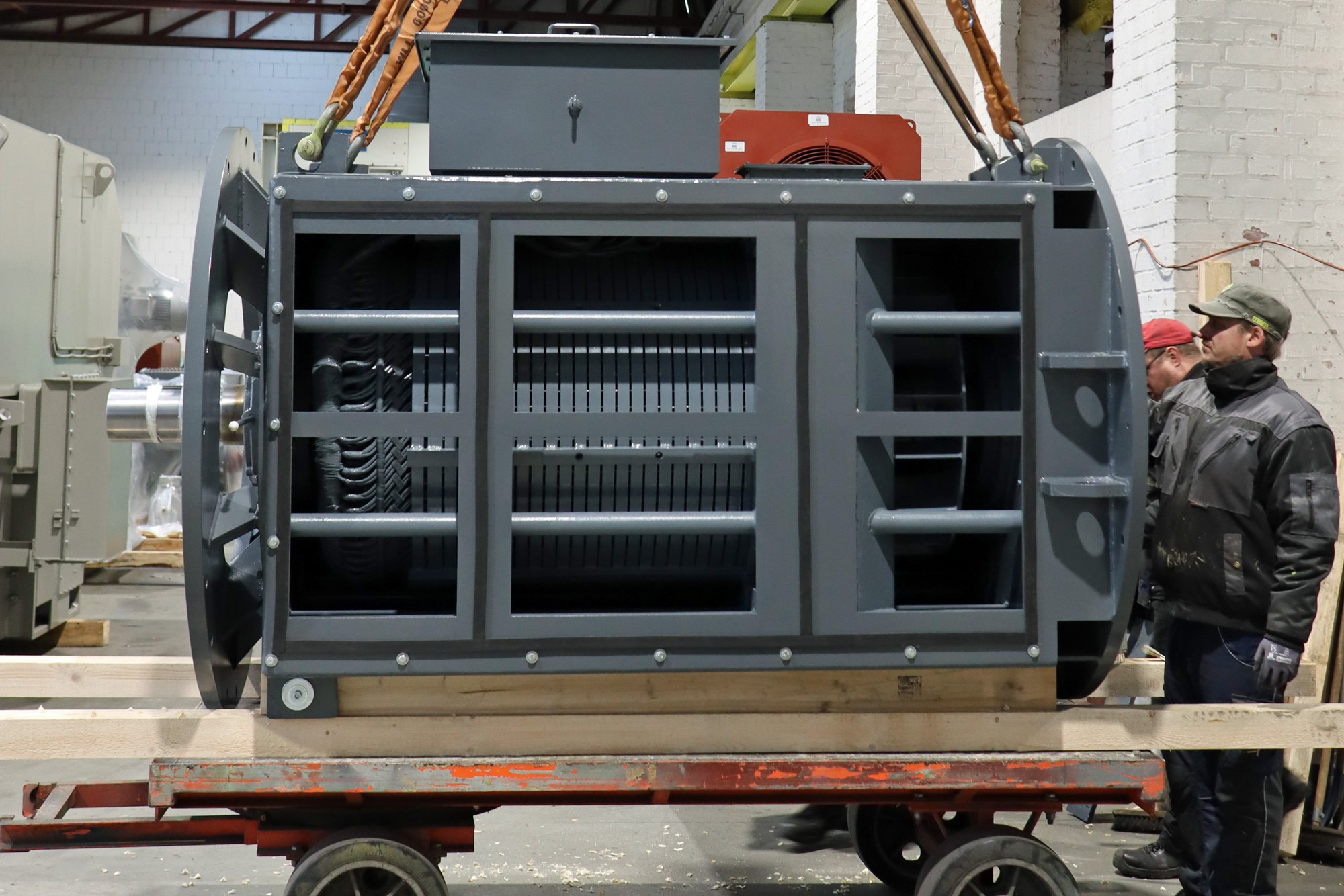 Preparing custom 690V motor for shipment to sugar plant Preparing custom 690V motor for shipment to sugar plant