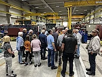 Stahlwerker Traditionsverein Hennigsdorf visiting Menzel motors production site Stahlwerker Traditionsverein Hennigsdorf visiting Menzel motors production site