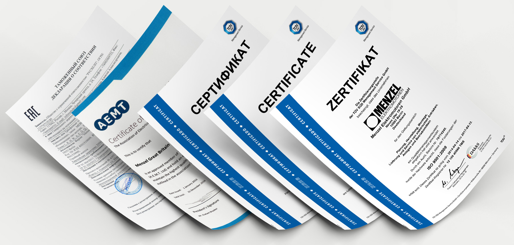 Quality management certificates Quality management certificates