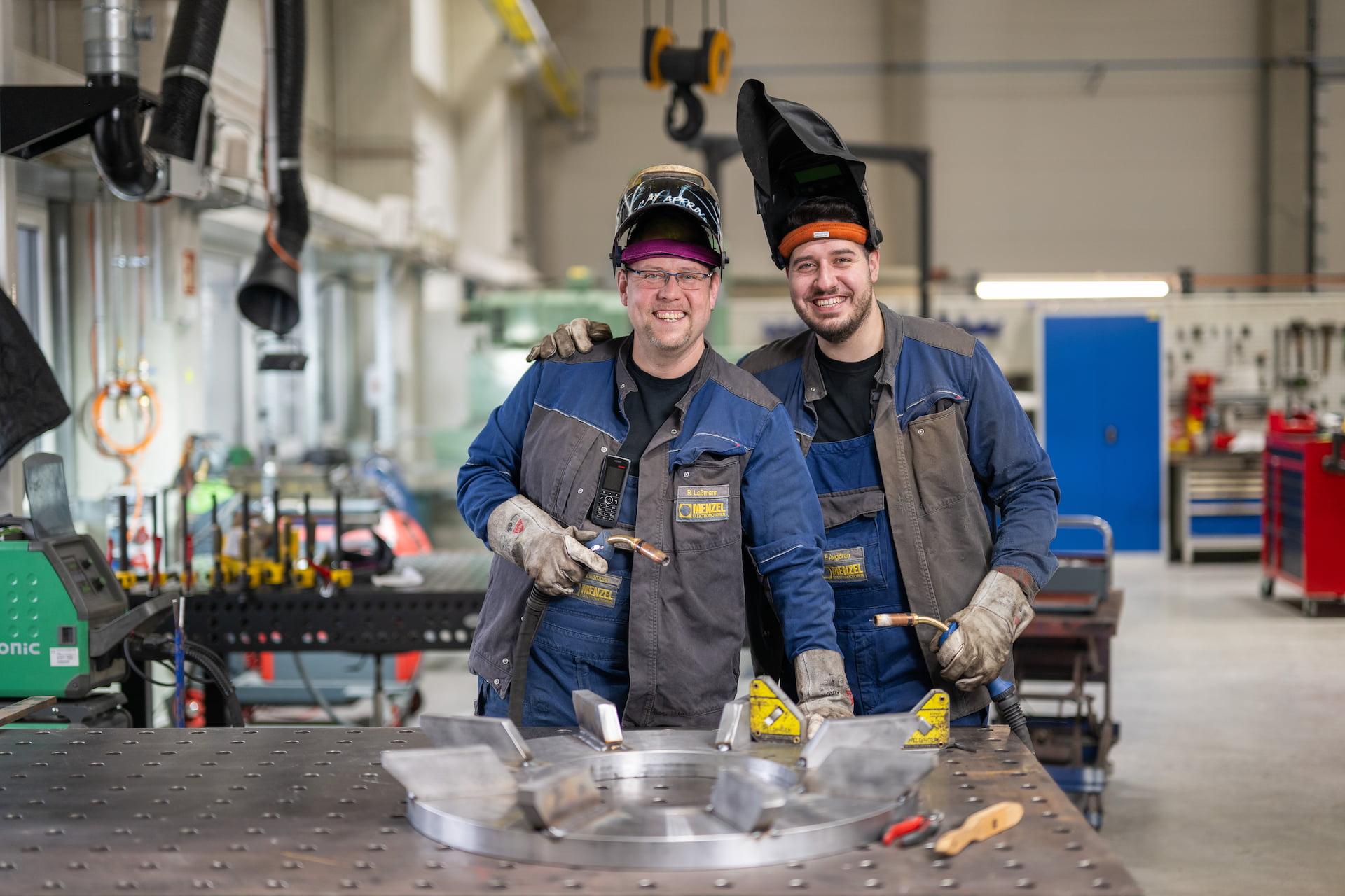 The Menzel welding team The Menzel welding team